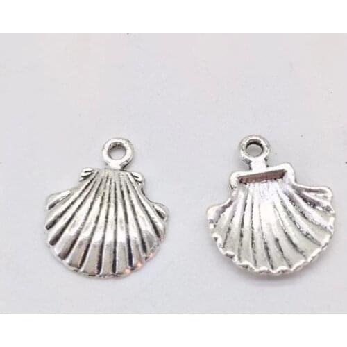 Zinc alloy 18 pcs shell charms fit DIY handmade necklace earring bracelet charms Jewelry Making
