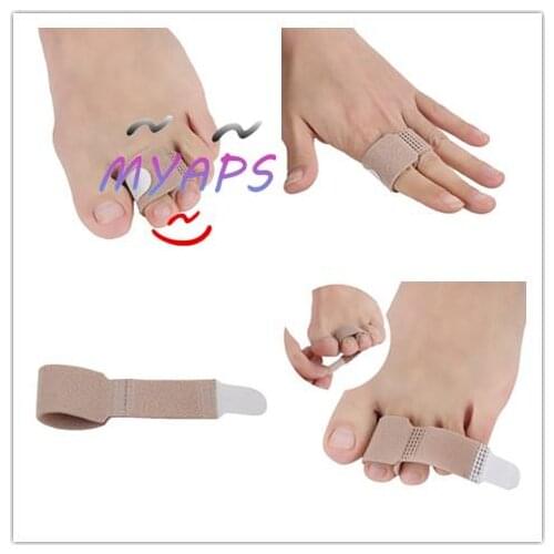 2pcs Toe Finger Straightener Hammer Toe Hallux Valgus Corrector Bandage Toe Separator Splint Wraps Foot Care Supplies New
