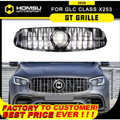 Year 2020 Racing Gt Grill for GlC Class W253 X253 grille Without central logo 2020+ GLC Coupe GLC200 GLC250 GLC300 GLC450 GLC63