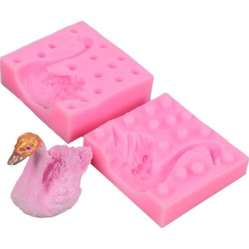 3D Swan Fondant Silicone Mold Candle Sugar Craft Tool Chocolate Cake Mould Kitchen DIY Baking Cake Decorating Tools