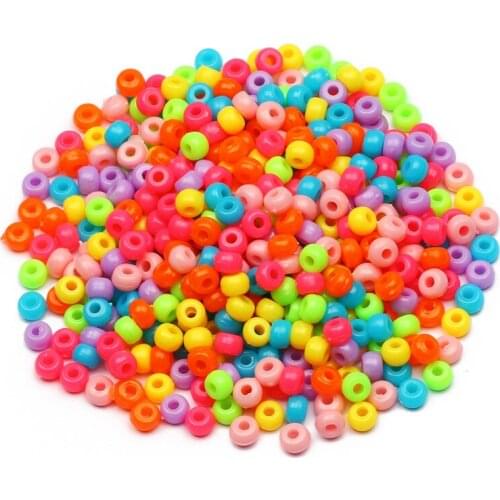 3x5mm Round Colorful Mixed Loose Spacer Beads Acrylic Beads for Jewelry Making Diy charm Necklace Bracelet Accessories