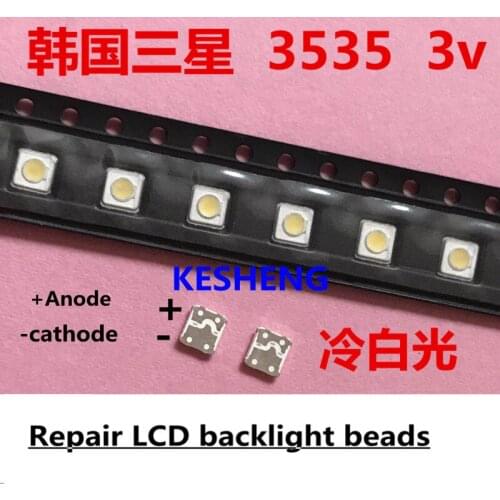 4000PCS LED Backlight High Power LED 3v 1w 3537 3535 100LM Cold white Backlight LCD SCREEN for TV TV Application FOR SAMSUNG
