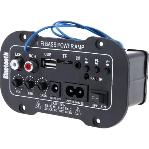 5Inch 25W HI-FI Bluetooth Car Audio Power Amplifier FM Radio Player Support/ SD / USB / DVD / MP3 Input for Car Motorcycle Home