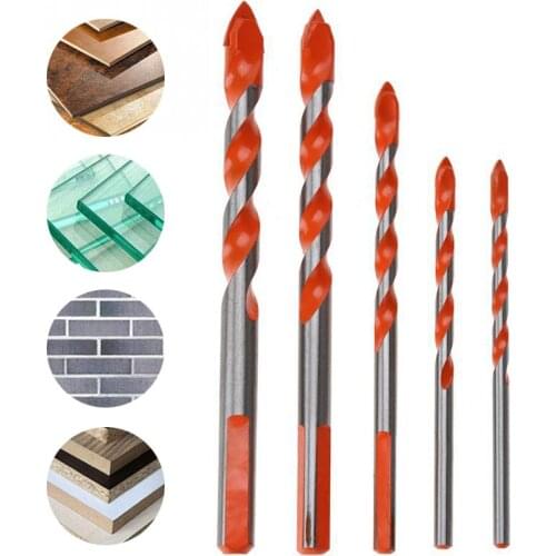 5pcs Mini Twist Triangle Drill Bits Ceramic Tile Brick Hole Punchine Drilling Drill Bits 4/5/6/8/10mm Quality Hard Alloy Bits