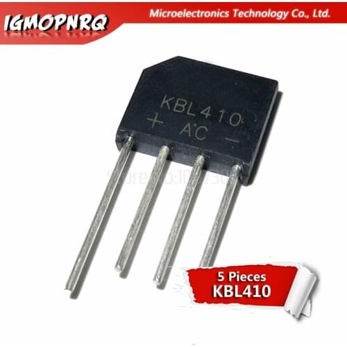 5PCS KBL410 KBL-410 4A 1000V Single Phases Diode bridge rectifier