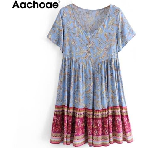 Floral Summer Dresses Aachoae China