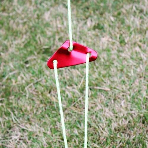 Tent Accessories (10 pcs) Triangle Aluminum Alloy Camping Tent Wind stopper Rope Adjuster Buckle Wigwam Buckle