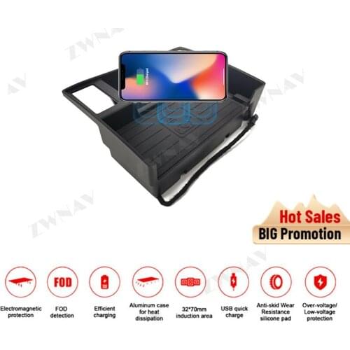 QI Car fast wireless charger For Audi A6L A7 2016 2017 2018 infrared Fast Wireless Charging Car Phone Holder for iPhone Samsung