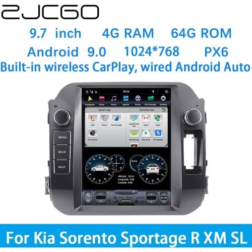 ZJCGO Car Multimedia Player Stereo GPS DVD Radio Navigation Android Screen System for Kia Sorento Sportage R XM SL 2010~2015