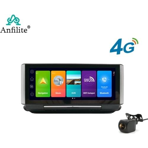 Anfilite 4G 6.84 Inch Touch Screen Android 8.1 Car DVR ADAS WiFi GPS Navigation 2GB+16GB Dual Lens Dash Camera Parking Monitor