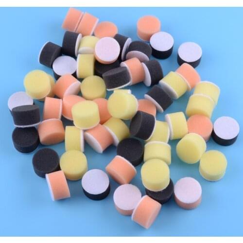 Beler 60pcs 1" 25mm Mixed Buffing Waxing Sponge Polishing Care Cleaning Pads Backer Plate Fit For Car Polisher Hand Tool