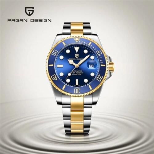 PAGANI Design Automatic Mechanical Watches Mens Fashion Stainless Steel Strap Luxury Mens Watches Top Brand Waterproof Watches