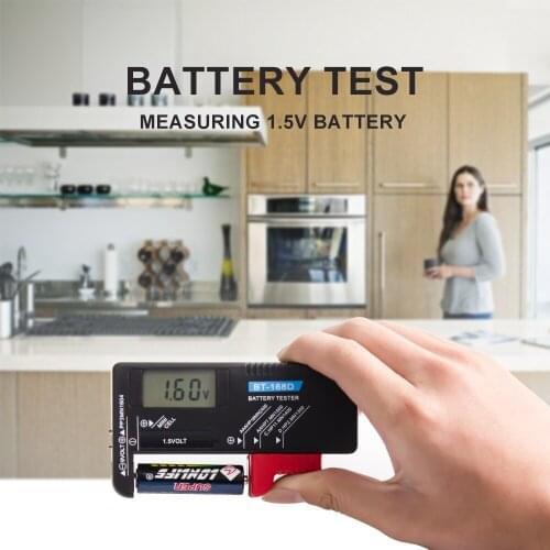 Digital Battery Capacitance Diagnostic Tool Battery Tester LCD Display Check AAA AA Button Cell Universal Tester BT-168D