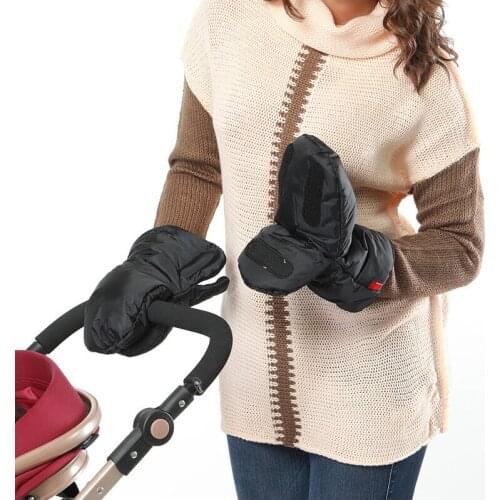 Baby Pram Hand Muff Stroller Accessory Baby Carriage Pushchair Winter Warm Fur Fleece Gloves Buggy Clutch Cart Hand Cover