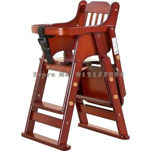 Childrens Dining Chair Baby Eating Dining Table Chair Baby Household Portable Foldable Multifunctional Solid Wood Chair