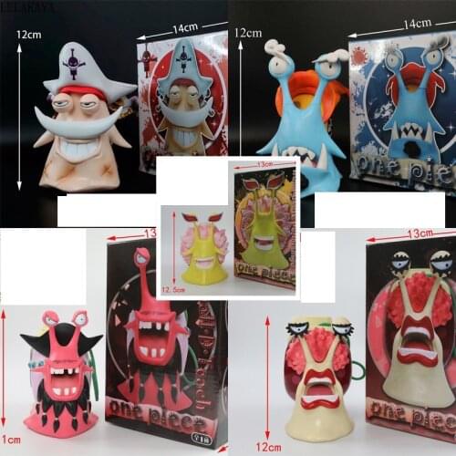 1PCS Anime One Piece Donquixote Doflamingo BIG MOM Blackbeard Jinbe Den Mushi Phone Edward Newgate PVC action figure model Toys
