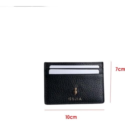 Italian gujia mens short wallet soft leather cow leather 2021 new leisure leather bag, mens credit card bag, with counter box