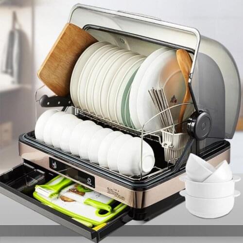 Tableware storage box with lid household stainless steel anti-roach cockroach drain dish kitchen drawer disinfection cupboard