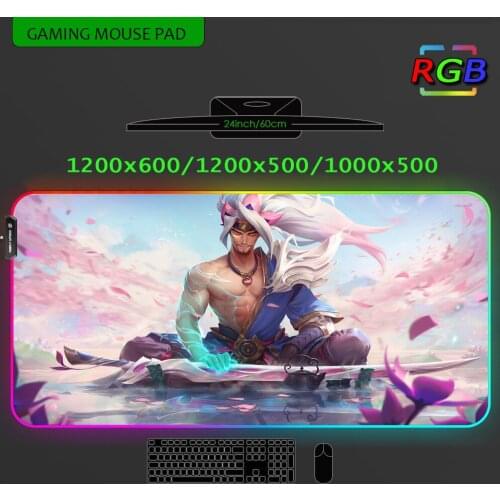 League of Legends Carpets Led Mouse Pad Rgb Gamer Desk Computer Games Pc Accessories Gaming Backlit Mats Desk Accessory 1200x600