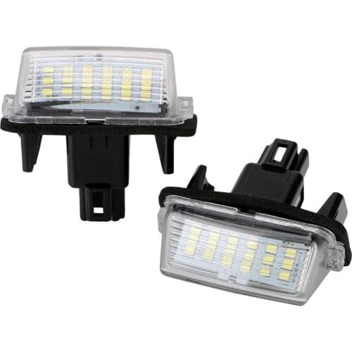 Car License Plate Lights For Toyota Yaris/Vitz Camry Corolla Prius C Ractis Verso S 12V Number Plate Lamp No Error 18 LED