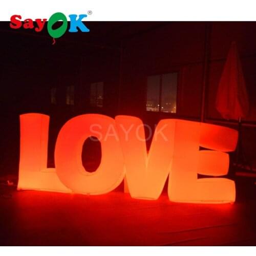 Custom Lighting Inflatable METRO Letter 1.2m High for Party Event Decoration