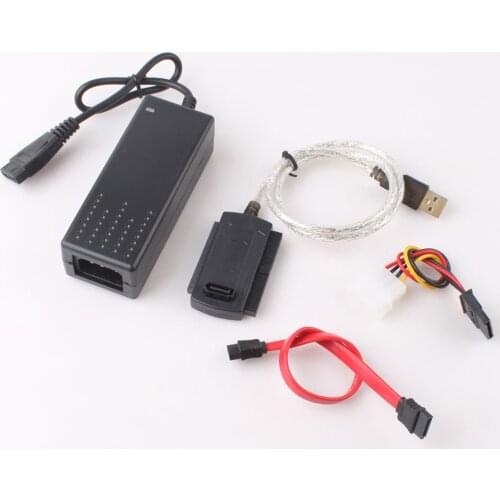 High Quality USB 2.0 to IDE SATA S-ATA 2.5 3.5 HD HDD Hard Drive Disk Adapter Converter Cable Kit