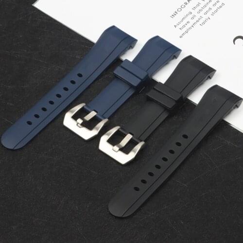 Blue Black 24mm*20mm At Buckle Silicone Rubber Watchband For Graham Strap Racing Belt Watch Band Bracelet Buckle Logo on Tools