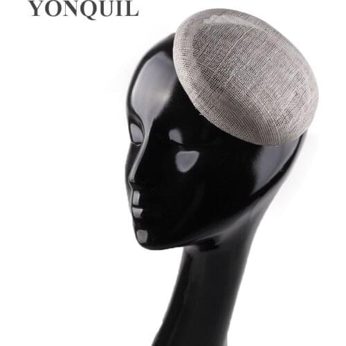 Grey 15CM High Quality Sinamay Base Pillbox With Grossgrain Sweatband For Fascinator DIY Hat Kentucky Derby Hat MYQH1GREY