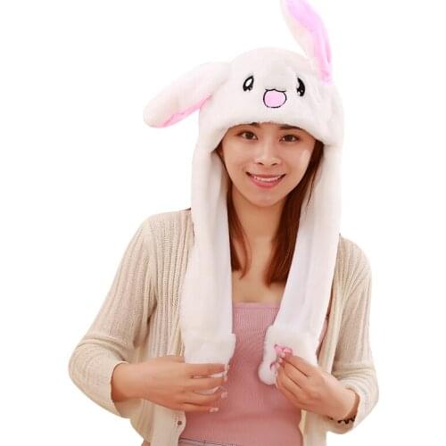 55 cm Animal Shaped Ear Movable Controlled By Air Bag Plush Hat Creative Funny Interactive Toy