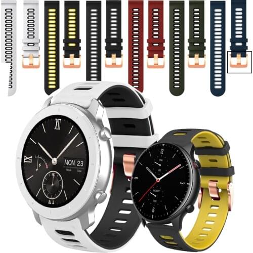 Silicone Wrist Band for Huami Amazfit GTS 2/GTR 42 47mm Bracelet 20mm Strap for Huami Amazfit Bip S/BIT Youth Wearable Watchband
