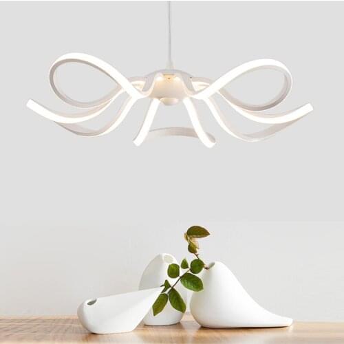 Modern 65W LED Aluminum Pendant Lights Fixtures European Arylic Shade Hanging Lamps For Dining Room Kitchen Luminaires PL581