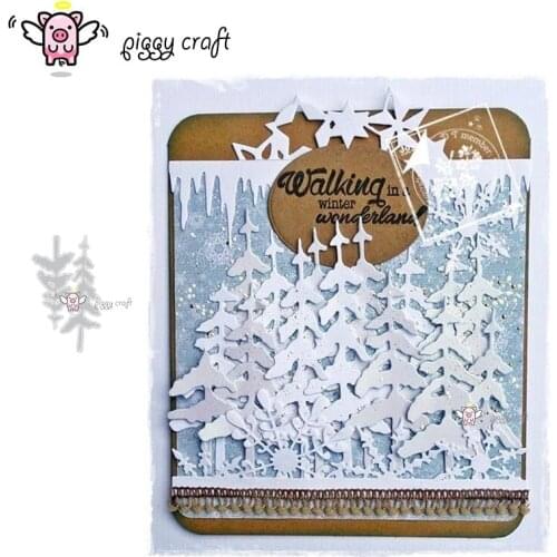 Piggy Craft metal cutting dies cut die mold Christmas tree decoration Scrapbook paper craft knife mould blade punch stencils die