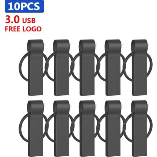 Bulk 10pcs free Custom logo USB 3.0 Flash Drive Waterproof USB Flash Memory Metal Memory 8GB 4GB 16GB 32GB 128GB usb pen drive
