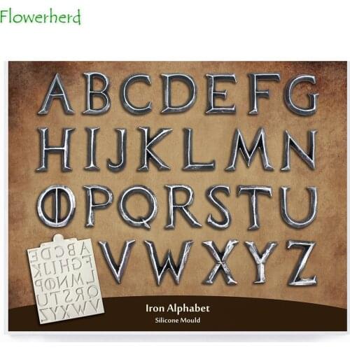 Iron Alphabet Silicone Mould Fondant Cake Decorating Tools Cupcake Cake Mold Sugar Paste Craft Modelling Chocolate Candy Tools