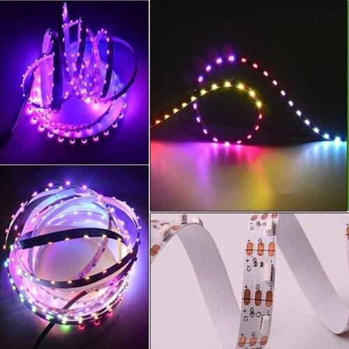 1M-5M DC5V 60/120leds/m SK6812 SIDE WS2812B IC addressable tltra thin 8mm wide SK6812 SMD 4020 side led strip Non-waterproof