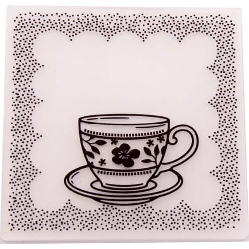 1 Pack Christmas Cup Plastic Embossing Folders for Scrapbooking Card Making Wedding Decoration Folders