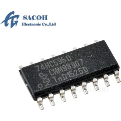 10PCS/lot New OriginaI 74HC595D 74HC595DR SN74HC595D SN74HC595DR MC74HC595D SN74HC595N 74HC595N SOP-16 8-Bit Shift Registers