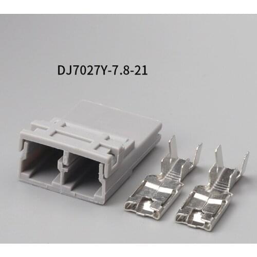 100SETS 1544458-4 male connector female connector terminal 2 pin connector Plugs sockets seal Fuse box DJ7027Y-7.8-21