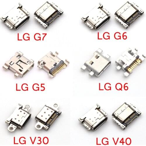 2pcs For LG G7 G6 G5 Q6 V30 V40 Micro Mini USB Charger Charging Dock Port Connector Type C Jack