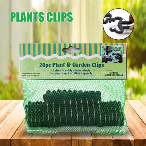 20pcs Gardening Plant & Flower Lever Loop Gripper Clips Tool for Supporting or Straightening Plant Stem Stalk and Vines xqmg New