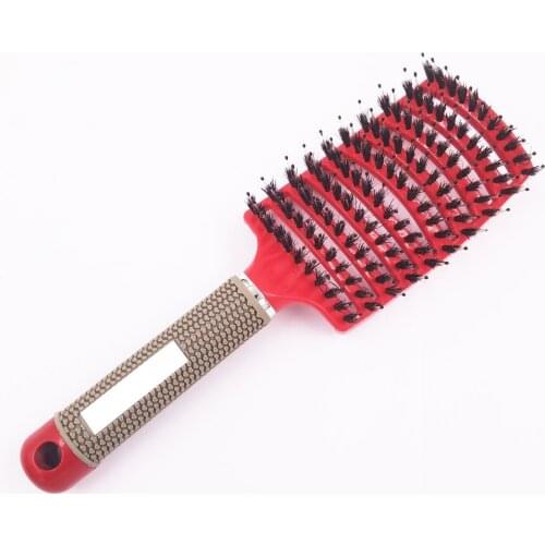 2018 Hair Scalp Massage Comb Hairbrush Bristle&Nylon Women Wet Curly Detangle Hair Brush for Salon Hairdressing Styling Tools