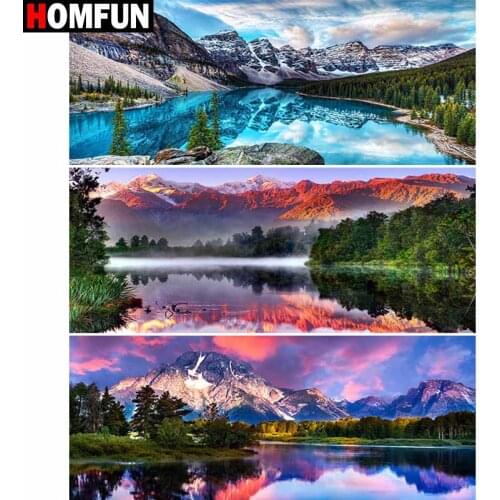 HOMFUN 5D Diamond "Landscape painting" Diamond Embroidery Full Round/ Square Diy Diamond Painting Cross Stitch Home Decor