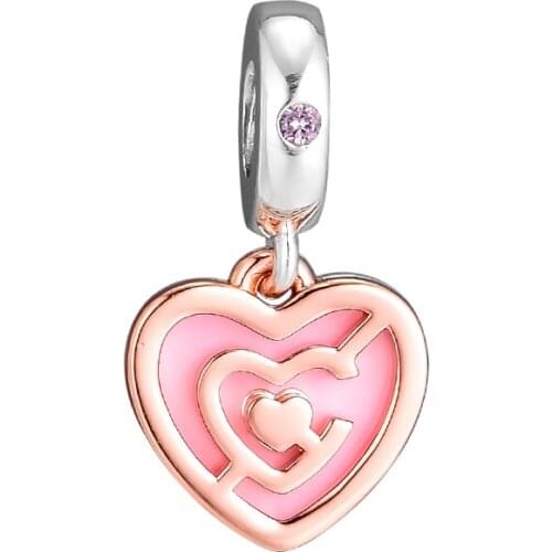 Charms 925 Silver Original Fit Pandora Bracelets Sterling Silver Path to Love Charm Beads for diy Women Jewelry