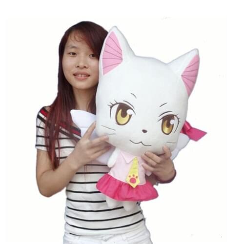 Anime Fairy Tail Carla Cartoon Plush Doll Stuffed Toy Props Pillow Home Decor Cushion Boy Girl Cosplay Birthday Xmas Gifts