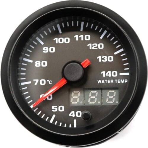12V Car Racing Pointer LED digital doul display Water temperature gauge Refit Modification instrument accessories With sensor