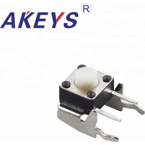 10PCS TS-D011 6*6*5 Momentary tact switch side insert side 2 pin with lower bracket small switch white button