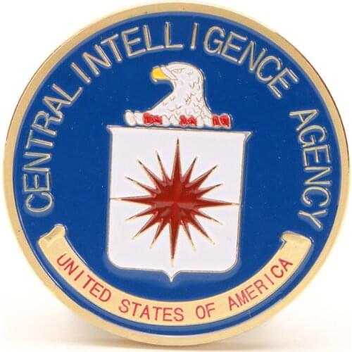 US Central Intelligence Agency Gold Coin CIA Challenge Pure Gold Plated Coins Souvenir Gifts