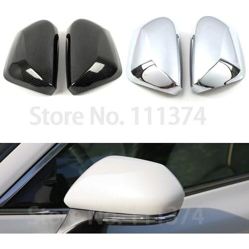 Carbon Look Chrome Rearview Mirror Cover for Toyota Camry XV 70 2018 2019 2020 Side Wing Cap Shell Decoration ABS Accessories