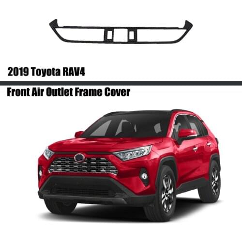 For Toyota RAV4 2019 2020 2021 Car Accesories Interior Center A/C Air Outlet Vent Panel ABS Carbon Fiber Decoration Cover 1pcs