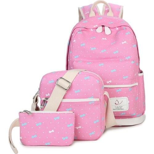 Printing Children Backpacks for Teenagers Girls Lightweight Waterproof School Bags Child Orthopedics Schoolbags 3pcs/set